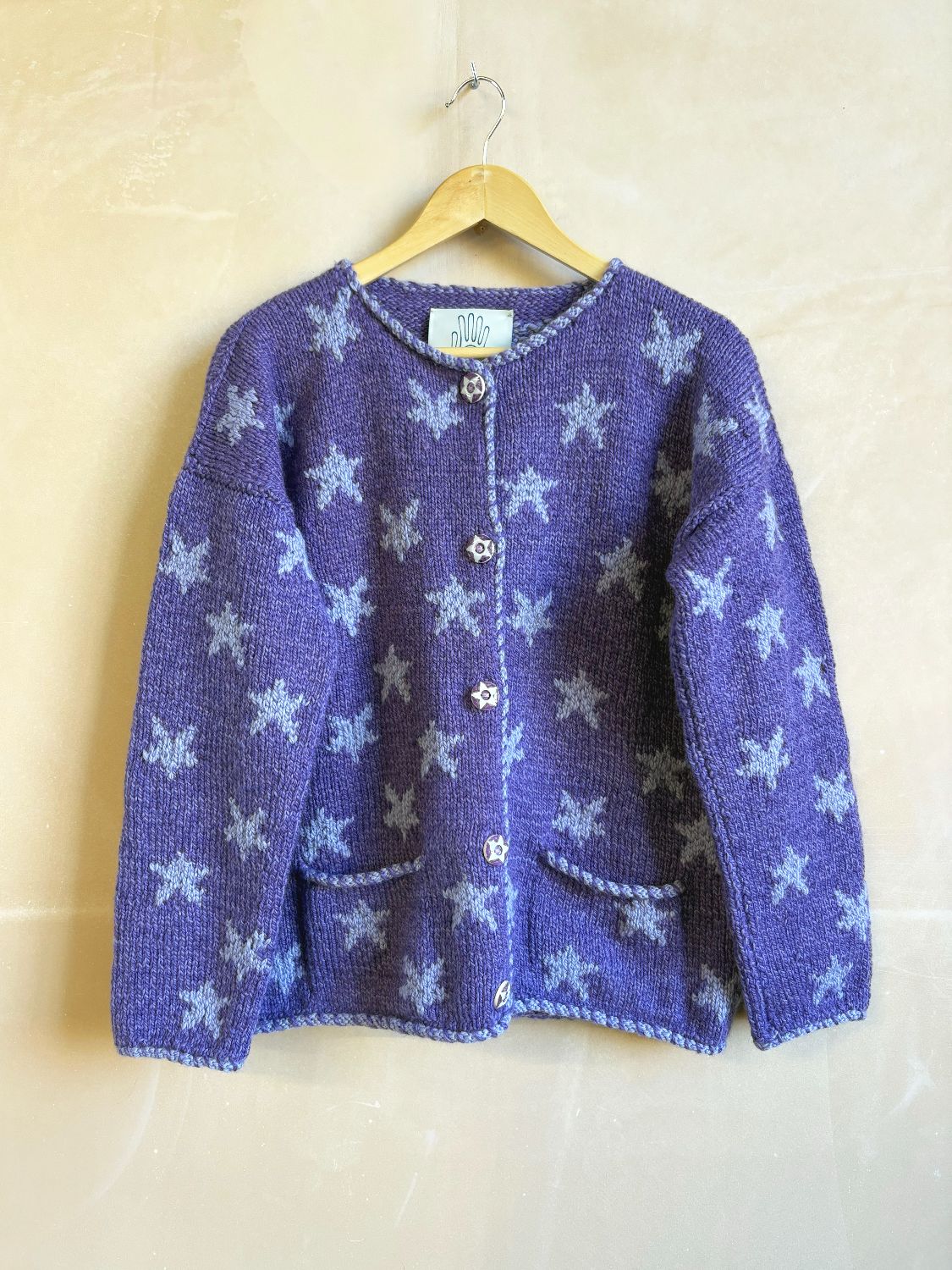 Star Cardigan in Purple