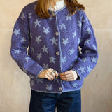 Star Cardigan in Purple