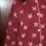 Star Cardigan in Baked Red