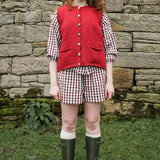 Lucky Cotton Vest in Red