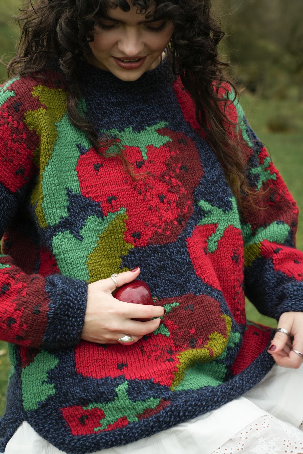 90'S AMANO ハンドメイド セーター ニット アマーノ Strawberry Pullover – Amano Knitwear