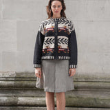 The Gallop Cardigan in Charcoal and Pearl