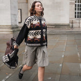 The Gallop Cardigan in Charcoal and Pearl
