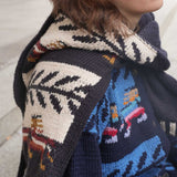 The Gallop Cardigan in Charcoal and Pearl