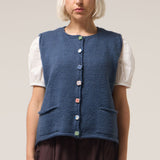 Lucky Cotton Vest in Blue