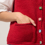 Lucky Cotton Vest in Red