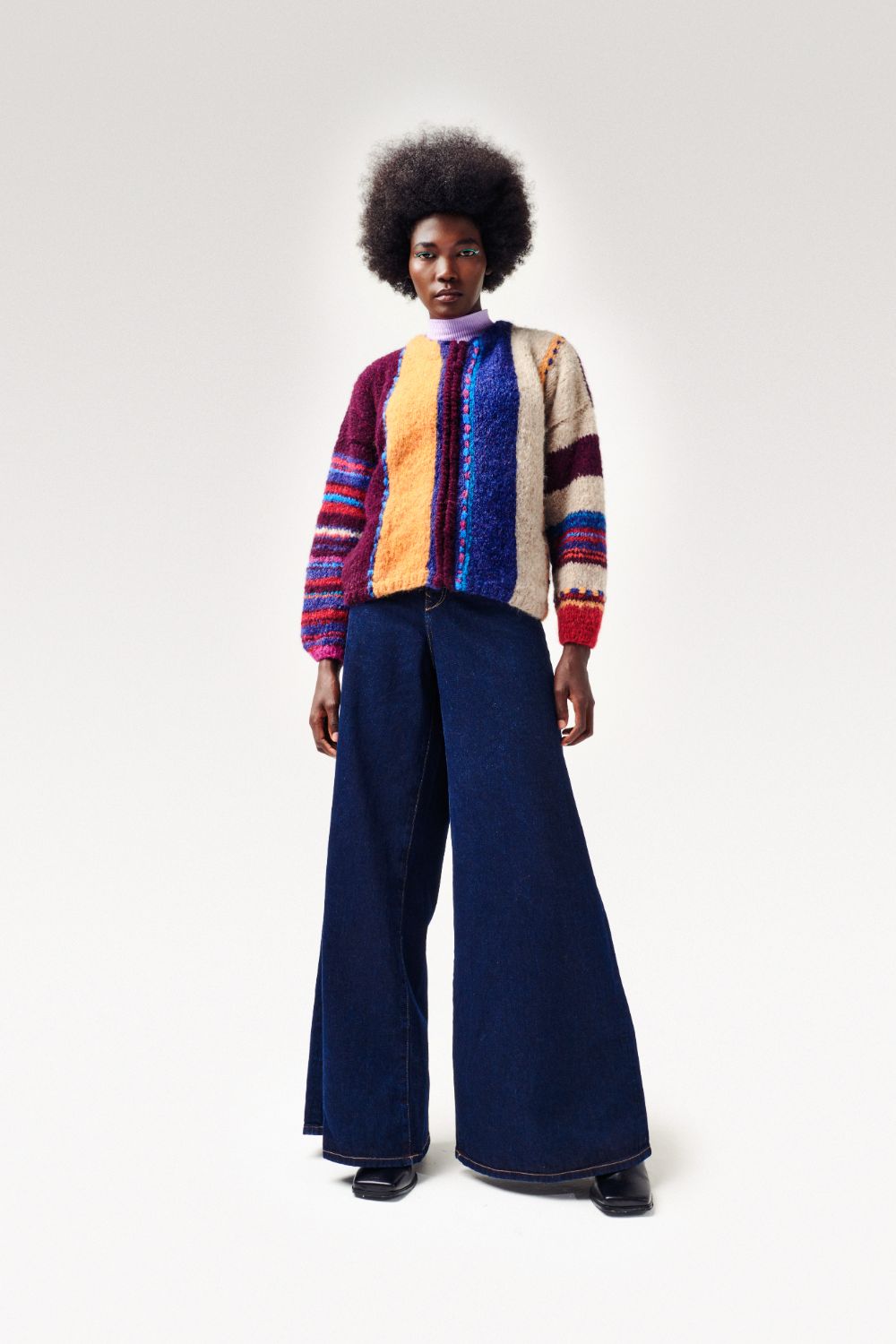 cropped alpaca cardigan womens chunky