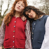 Lucky Cotton Vest in Red