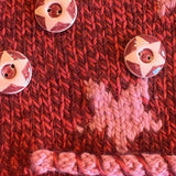 Star Ceramic Buttons in Baked Red