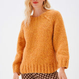crew neck alpaca sweater jumper womens yellow butterscotch