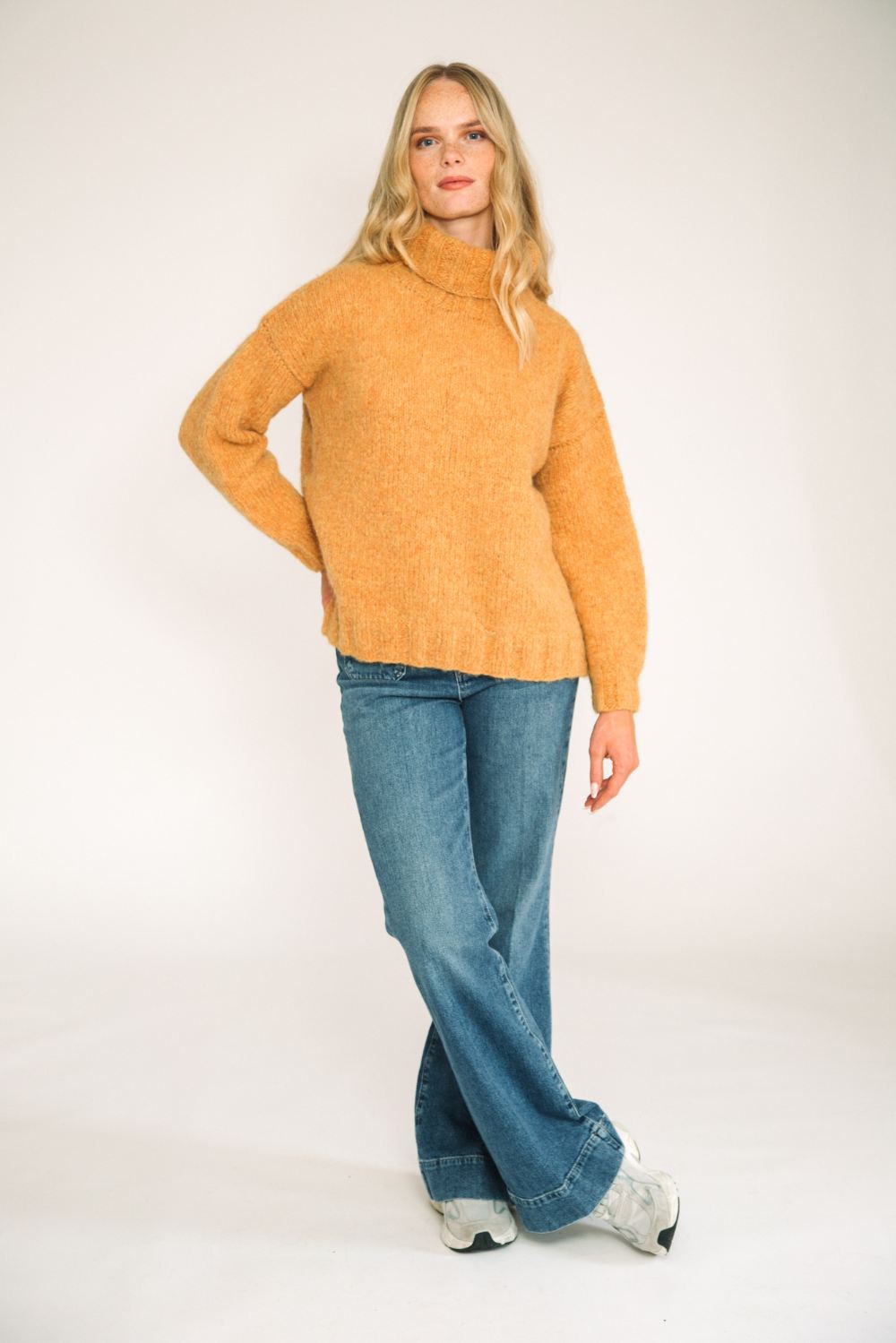 alpaca sweater jumper womens yellow butterscotch