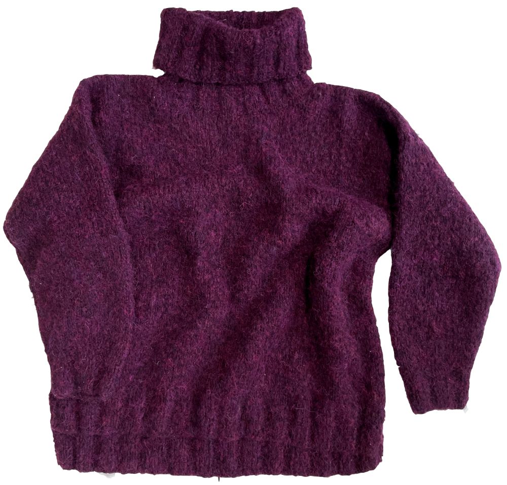 Foggy Alpaca Sweater in Aubergine