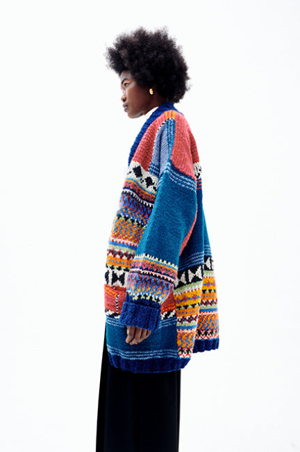 Colorful on sale knit cardigan