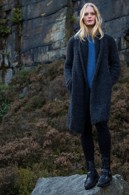 Abrazo Alpaca Coat in Charcoal