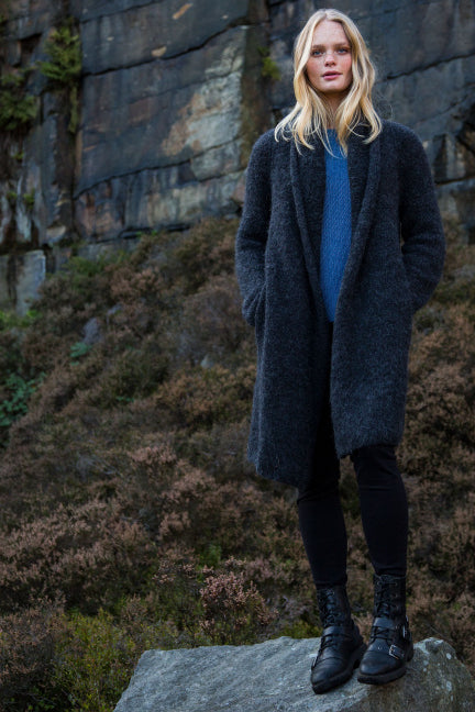 Abrazo Alpaca Coat in Charcoal