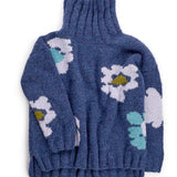 amano hand knit alpaca jumper sweater purple for women detail shot