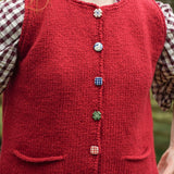 Lucky Cotton Vest in Red