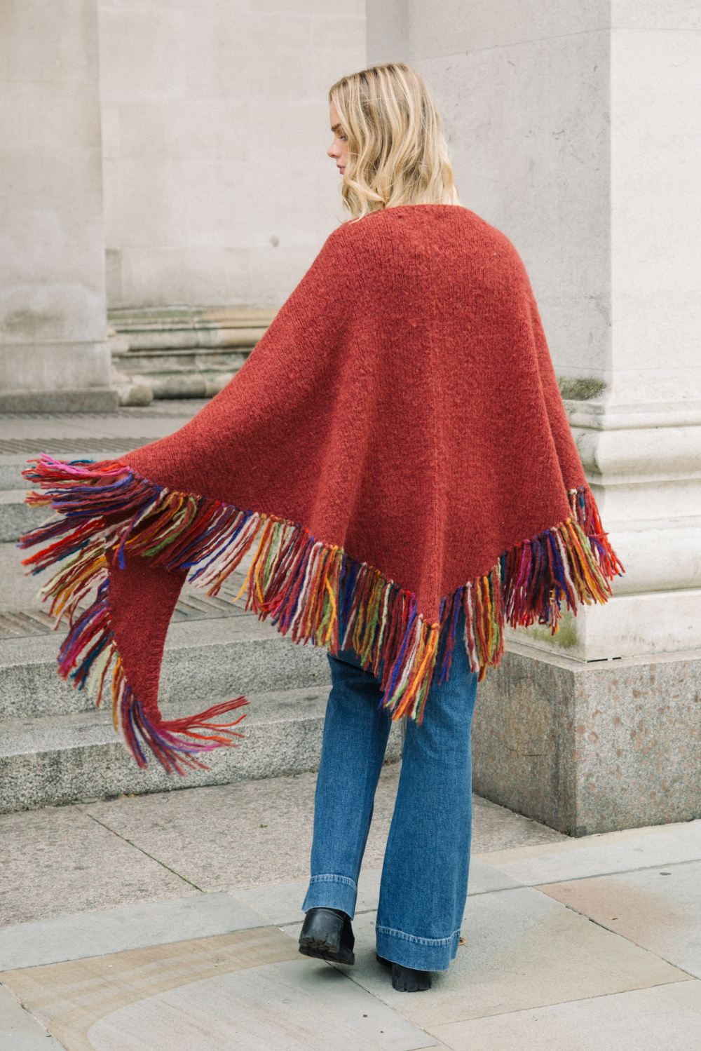 Angel Wing Shawl - Red - sale Alpaca / Bamboo