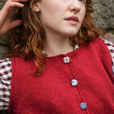 Lucky Cotton Vest in Red