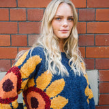 sunflower jumper for women denim blue sweater amano